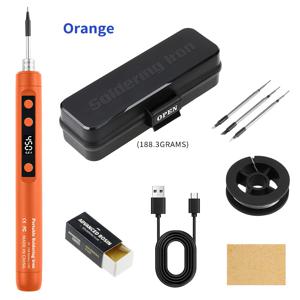 TEMU 무선 납땜 인두 키트 - USB 충전식 휴대용, 디지털 온도계 & LED 손전등, 온도 조절, 빠른 가열 (356°F-842°F), 자동 절전, 전자제품 수리용 호환