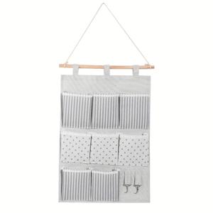 TEMU 1개 홈 스토리지 백, 다중 포켓, 벽걸이 문 뒤 수납 가방, 열쇠, 리모컨 및 장식품 보관에 적합, 거실과 침실용, 벽걸이 정리함, 실용적인 수납, 공간 절약 디자인, 튼튼한 구조, 내구성 있는 원단, 수납 파우치, 벽걸이 가방, 아파트 필수품, 작은 공간 생활, 쉬운 설치 후크, 전면 포켓, 상자, 책가방, 완벽한 추수감사절/세갈 선물