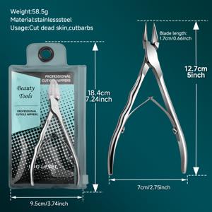 TEMU 다기능 발톱 클리퍼 - 노인용 두꺼운 손톱에 적합, 네일 아트 장식 제거 및 체인 커팅, 스테인리스 스틸 소재와 날카로운 직선 블레이드, 정밀 헤비듀티 네일 가위, 전문 살롱 페디큐어 도구, 현대적인 무취 트리머, 편안한 그립 디자인, 두꺼운 손톱용 네일 클리퍼, 발톱/발톱을 위한 전문 네일 클리퍼/니퍼, 포디아트리 니퍼|손톱깎이