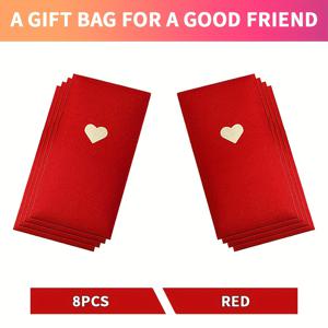 TEMU 8개 고품질 새해 빨간 봉투, 정교한 사랑 패턴, 세 가지 색상 - 발렌타인데이/결혼기념일/새해/크리스마스/생일에 완벽, 휴일 돈 보관함,축제 선물,스타일리시한 포장,장식용 봉투,내구성 있는 봉투,잘 만든 선물,휴일 쇼핑객