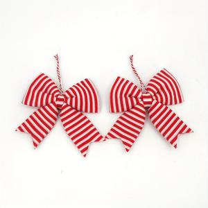 TEMU 2개 대형 6인치(15cm) 빨간색 & 흰색 줄무늬 리본 장식 - 크리스마스, 결혼식, 생일, 발렌타인데이, 부활절, 새해 파티용 손 모양 가장자리가 있는 고강도 리본 - 사전 제작된 전통 리본