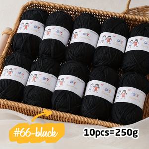 TEMU 10개 세트 아크릴 실 볼, 250g 부드럽고 편안한 멀티컬러 4겹, 수제 니팅 DIY 스웨터, 모자, 장갑, 스카프 및 기타 공예용, 25g/롤