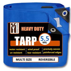 TEMU 헤비 듀티 방수 타프 - 5.5 Mil 두께 PVC, 방풍 및 UV 저항, 양면 사용 가능, 다양한 크기, 비상 우천 보호, 야외 덮개 및 캠핑용으로 적합, 야외 쉘터, 캠핑 필수품, 내구성 있는 구조, 내후성 소재, 방수천막포, 방수포, 캠핑 타프, 방수타프, 방수타프 대형, 방수타프, 캠핑타프, 방수포 대형|텐트