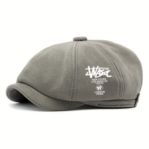 TEMU 남녀 공용 레트로 8점 비니 모자 - 런던 & 파리 레터링의 따뜻한 겨울 모자, 브라운/ - 부드러운 폴리에스터 섬유의 따뜻함 - 캐주얼 & 포멀 행사, 겨울 모자, 겨울 의류, 여성용 겨울 의류, 남성용 겨울 의류, 여성용 겨울 의류, 모자 남성, 항암모자, 겨울모자, 베레모, 기하학 베레모, 챙없는모자