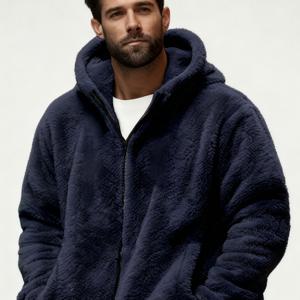 TEMU 남성용 긴팔 코랄 플리스 재킷, 가을/겨울 홈 코트, 두꺼운 보온 겉옷, 방풍 남녀공용 양면 플리스 재킷, 커플 스타일, 가을 겨울 두꺼운 쉐이킹 그레인 플리스 재킷, 후드 루즈핏 스웨트셔츠, 따뜻한 상의, 남성 , 아노락, 잠바, 야상, 자켓 남성, 청