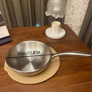 TEMU 코팅 없는 프라이팬, 가스 및 인덕션 겸용, 스테이크 오믈렛 겸용, 주방 필수품, 세척 쉬움, 튀김 및 요리에 적합, 완벽한 주방용품