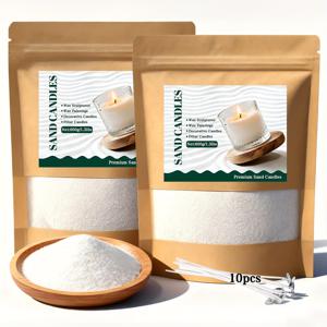 TEMU 화이트 캔들 샌드 600g/, 샌드 캔들, 병 캔들용 - 심지가 있는 샌드 왁스, 리필 가능한 샌드 왁스, DIY 선물 만들기, 웨딩, 파티, 할로윈, 크리스마스 장식, 부드러운 연소, 결혼식 장식,파티 용품,우아한 캔들 만들기,이벤트 플래너,공예 애호가