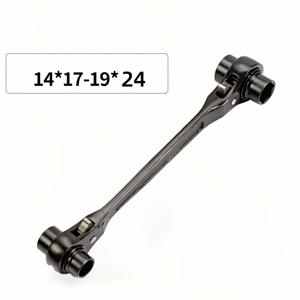 TEMU 1개 중장비용 사방 래칫 렌치 - 듀얼 헤드 메커니즘 (전진/후진, 시계 방향/반시계 방향) 4모드 작동, 수동 조작, 전원 불필요, 내구성 강한 금속 구조, 자동차 수리 및 가정 DIY & 전문가용 도구 - 기계공 및 주택 소유자에게 이상적 (다목적 래칫 스패너)