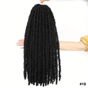 TEMU 10 가닥 나비 잠금 고리 뜨개질 헤어 익스텐션 24 인치 잠금 고리 뜨개질 머리카락 사전 루프 부드러운 잠금 고리 옴브레 합성 곱슬 땋은 가닥 아프로 합성 헤어 익스텐션 여성용 할로윈 크리스마스