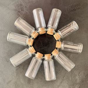 TEMU 코르크 스토퍼가 있는 10개 미니 유리병 - DIY 소원병, 공예, 결혼식 및 홈 파티 장식에 이상적 - 22x50mm