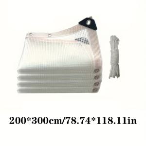 TEMU 1개 투명 PVC 온실 타포린 - 고강도 누수 방지 플라스틱 메시 커버 (가스켓 포함), UV 저항 및 방수 기능, 가정, 자동차, 캠핑, 정원, 온실 용품, 캠핑 필수품, 내구성 플라스틱, 가정 정원 가꾸기 사용자용