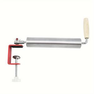 TEMU 1개 튼튼한 304 스테인리스 스틸 롤링핀, 높이 조절 가능 - 인체공학적 손잡이, 미끄럼 방지 받침대 & 부드러운 롤링 표면의 수동 롤링핀 (만두용)