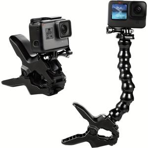TEMU GoPro Hero 12 Hero 11 Hero 10 Hero 9 Hero 8 Hero 7 Hero 6 Hero 5 Hero 4 Session Hero 3+ Hero 3 Akaso EK7000 Arlo 액션 카메라에 적합한 유연한 구즈넥 카메라 브래킷