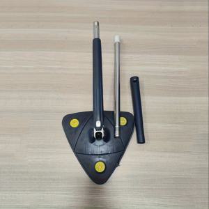 TEMU 회전 삼각형 걸레와 긴 손잡이 - 핸즈프리 세척, 습식 및 건식 바닥용 이중 사용, 천장, 벽, 코너 및 유리 청소에 이상적, 청소 용품, 크리스마스 용품, 호텔에 적합