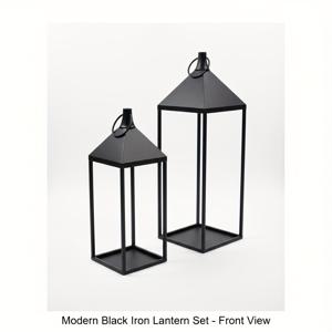 TEMU 2개 블랙 장식용 랜턴 메탈 캔들 랜턴은 실내외 활동, 파티 및 결혼식에 적합하며 레트로 스타일의 행잉 라이트입니다