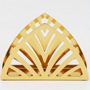 TEMU 우아한 골든톤 메탈 냅킨 거치대 - 삼각형 디자인, 다이닝 & 주방 장식용 카본 스틸 티슈 클램프