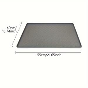 TEMU 1개 미끄럼방지 고양이 식탁매트 - 발자국 디자인, 회색 & 흰색 누수방지 애완동물 사료받침대, 쉬운 세척과 내구성 있는 표면 보호용 캣볼 커버, 스크래치 방지 실내 고양이를 위한 장식품, 고양이 사료패드, 천제 사료매트,다중가정을 위한 고양이 급식매트