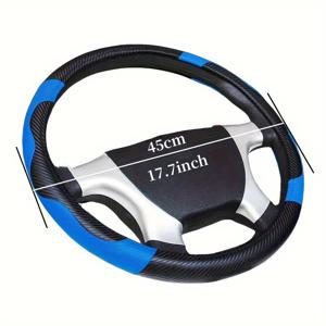 TEMU 대형 사이즈 자동차 트럭 스티어링 휠 커버 인조 가죽 내부 링 미끄럼 방지 내마모성 사계절용 범용, 차량/차량 실내, 버스, 엔지니어링 차량, 화물 차량용, 단일 손잡이 지름, 자동차 스티어링 휠 커버, 다색 스티어링 휠 커버
