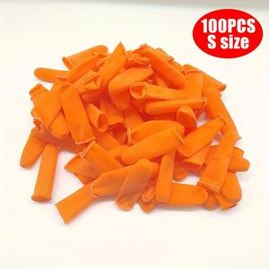 TEMU 100개 JYFT 다용도 일회용 손가락 보호대 - 내구성, 미끄럼 방지 라텍스, 내마모성, S/M/L 사이즈, 산업 작업 및 수공예 보호에 적합