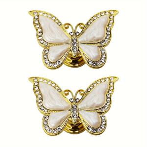 TEMU 나사 포함 나비 디자인 메탈 핸들 2개 세트 - 캐비닛, 서랍, 옷장 및 화장대에 완벽함|방문손잡이