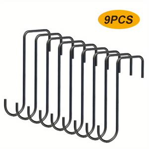 TEMU 5/9개 헤비 듀티 울타리 후크, 6인치 금속 게이트 장식 후크, 2인치 두꺼운 울타리용, 스테인리스 스틸 식물 걸이, 정원 및 파티오용, 화분 걸이, 새 모이통, 크리스마스 및 새해 랜턴 장식에 이상적