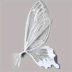 TEMU 12월 2023년 26일 2024년 7월 - PVC 선물 포장지, 골드 악센트가 있는 투명 나비 꽃 부케 포장지 20개 세트, 판타지 테마 장식 및 나비 장식에 이상적