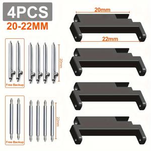 TEMU 4개 18-20mm 20-22mm 22-22mm 시계 스트랩 커넥터, 삼성 7 6 5 4 액티브 2 기어 S3 퀵 릴리즈 핀 어댑터, 화웨이 GT 2 3 4 5 프로, 아마즈핏 GTR 워치 밴드 스프링 바 액세서리