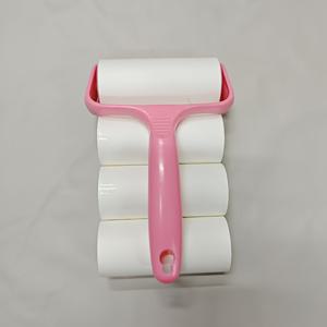 TEMU 끈적끈적한 롤러 키트: 1개의 손잡이 + 4개의 리필, 120매, 옷, 카펫, 자동차 시트용 애완동물 털 제거제, 내구성 있는 손잡이, 전기 불필요