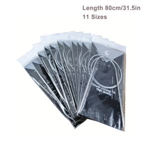 TEMU 11개/세트 스테인리스 원형 뜨개질 나사 핀 도구 짜임 나사 수제품 뜨개질 키트 DIY 공예 가정 텍스틸 80cm/31.5in 65cm/25.59in 43cm/16.93in 선택적, 생일 추수 감사절 할로윈 크리스마스 새해 데이 어머니의 날 및 학교 시즌 선물