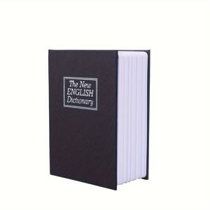 TEMU 열쇠 자물쇠와 동전 슬롯이 있는 사전 책 금고 - 집을 위한 장식적인 돈 보관 용기, 독특한 선물 아이디어