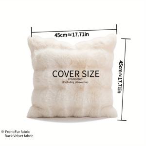 TEMU 1개 울트라 소프트 플러시 베개 커버 - 단색 웨이브 디자인, 거실 & 침실 장식용 아늑한 인조 토끼 모피, 연두색 & 흰색 옵션, 손세탁 전용, 현대적 스타일, 기하학 패턴, 지퍼 클로저, 아늑한 홈 데코 | 현대적인 베개 | 부드러운 질감
