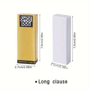 TEMU 방수 스웨이드 & 누벅 신발 클리너 지우개 - 인조 가죽 운동화 및 화이트 슈즈용 얼룩 제거제, 1개