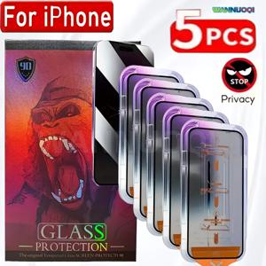 TEMU 아이폰 11/12/13/14/15/16/플러스/프로/프로 맥스 시리즈용 5개입 프라이버시 강화유리 보호필름 - 먼지 없고 기포 없는 설치, 스크래치 방지 쉴드,에지투에지 커버리지,매끄러운 표면,고품질 필름,내구성 있는 방패,모바일 액세서리 쇼핑객들,기술 애호가