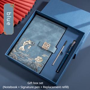 TEMU 중국 스타일 코이 노트북 세트, 100 페이지/200 시트, 인조 가죽 커버, 빨간색, 공부, 사무실, 회의 기록 보관, 달력 및 개인 계획 용품을 위한 용품