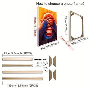 TEMU 갤러리 걸이 그림, 그림, 유화 또는 포스터 설치, 벽화 벽화 스트레칭, 가정 장식, 생일 선물, 크리스마스, 새해, 부활절 선물에 적합한 DIY 사진 프레임 나무 액자 1세트