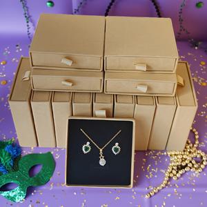 TEMU 12개 팩 우아한 서랍, 크라프트 종이 쥬얼리 박스, 목걸이, 귀걸이 및 액세서리 보관을 위한 고급 스토리지, 내구성 있는 종이 재질, 쥬얼리 디스플레이 및 구성을 위한 선물 상자