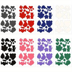 TEMU 128개/8장 다운 재킷용 수리 패치, 다중 크기 및 모양의 자체 접착 나일론 수리 패치 테이프 방수 세척 가능 패브릭 수리 패치 테이프 아우터웨어 의류 가방 배낭