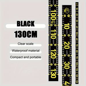 TEMU 방수 51인치 (130cm) 낚시 측정 테이프 - 접이식 PVC 자, 투명 눈금자, 다양한 색상 옵션 & 강력한 접착제, 낚시용품, 보트 및 야외 사냥 액세서리, 컴팩트 디자인, 내구성 있는 자, 경량 도구, 견고한 구조, 보트 소유자를 위한 필수 아이템