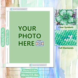 TEMU 맞춤형 5D 페인팅 키트 - 당신의 사진으로 개인화, 전체 사각 & 원형 아크릴 , DIY 공예 세트, 독특한 선물 아이디어, 원형 모양, 사각 모양