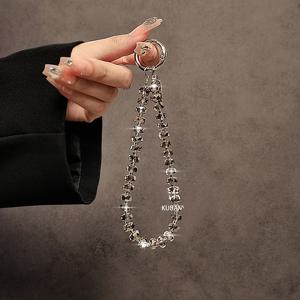 TEMU 럭셔리하고 고급스러운 비즈 손잡이 체인 손목 짧은 매달린 로프 모바일 폰 케이스 자동차 열쇠고리 가방 펜던트 트렌디