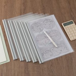 TEMU A4 풀로드 클립 싱글로드 데이터 폴더 삼각형 물방울 로드 대용량 파일 폴더 사무용품 문구류 완벽한 학생 시험지 정리, 종이 보관 | 재미있는 사무실 장식 | 가벼운 구조