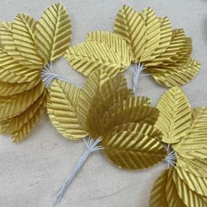 TEMU 60개 클래식 인공 실크 장미 잎 (DIY 스크랩북, 화환 장식용 철사 포함) - 홈 데코, 웨딩, 크리스마스, 부활절, 추수감사절, 데이, 라마단(이슬람교 축제)용 패브릭 꽃 장식 - 골드 & 실버 옵션