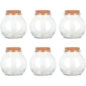 TEMU 마법의 계절 장식 유리병 코르크 마개 포함 (3.3fl.oz. 구형 병 / 6개)