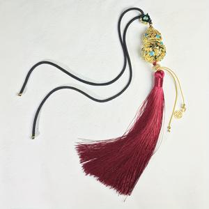 TEMU 태양을 상징하는 황금색 대추를 장식한 귀걸이, 중국의 축복을 담은 자동차용 귀걸이, 빈티지 스타일의 아로마테라피 금속 장식, 친구, 동료, 어르신을 위한 선물 - 번영을 상징하는 아멜