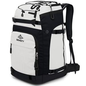 TEMU 스키 애호가를 위한 50리터 이상의 백팩 - 다용도 스노우보드 및 스키 장비 가방, 조절 가능한 스트랩과 강화된 손잡이 포함, 야외 모험 및 스키 부츠 보관에 완벽