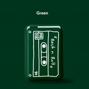 TEMU 아이폰 11/12/13/14/15/16 Pro Max용 레트로 카세트 디자인 인조 가죽 지갑 카드 홀더 커버 - 배터리 없음, 자기 슬롯 폰 케이스 액세서리