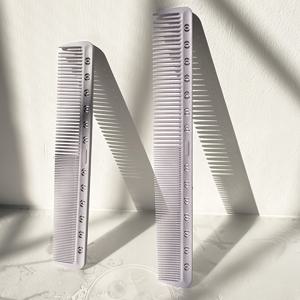 TEMU 2개의 전문 헤어 빗 세트 - 내열 , 두껍고 튼튼한 탄소 섬유, 촘촘하고 넓은 이빨, 일반 모발용 양면 빗, 플라스틱 브리스틀, ABS 손잡이