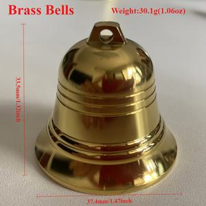 TEMU 크리스마스 장식용 빈티지 황동 종 - 순수 구리 바람종 및 애완 동물 벨, 반짝이는 골드 마감, 레트로 스타일, 휴일 파티 및 축제 홈 데코레이션에 완벽함, 애완 동물 목걸이 벨 | 빈티지 스타일 벨 | 반짝이는 황동 마감, 크리스마스 벨, 크리스마스에 가장 적합