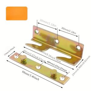 TEMU 4-팩 헤비 듀티 금속 침대 난간 브래킷 (나사 포함), 비 모티스 침대 프레임 하드웨어, 혼합 색상, 전기 불필요