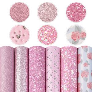 TEMU 6개 데이 인조 가죽 원단 시트 - 7.7x12.9인치, 하트 & 장미 패턴, 리본, 허리 벨트, 귀걸이, 핸드백, 휴대폰 케이스, 공예에 적합 | 하트 패턴 시트 | 튼튼한 원단 시트, 공예 용품, 가죽공예 diy, 가죽공예패턴